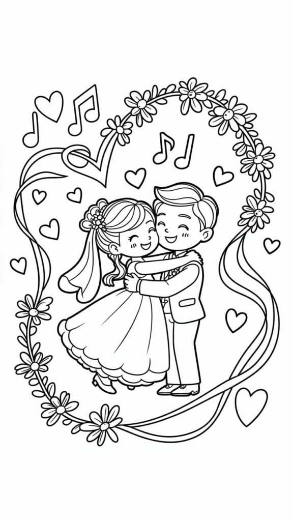 trouwen tekening afbeelding
