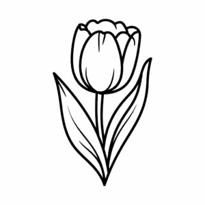 tulp kleurplaat