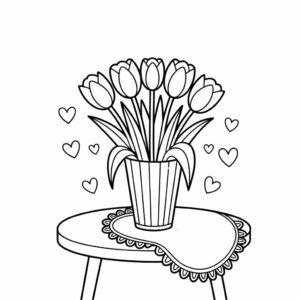 tulp tekenen
