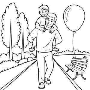 coloring page for father's day