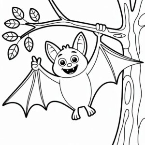 cute bat coloring pages