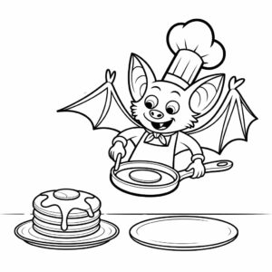 coloring page bats
