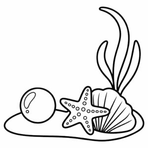 immagini di conchiglie e stelle marine da colorare