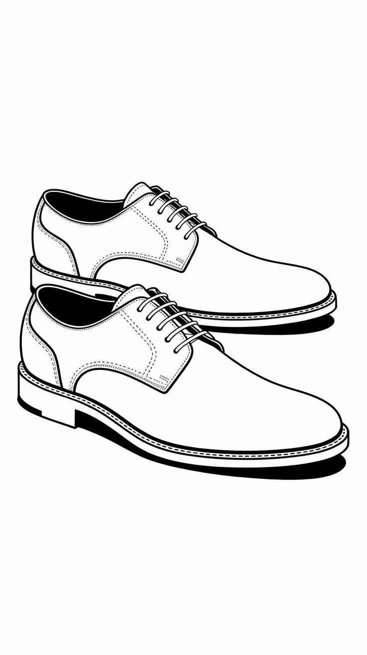 Colorare scarpe formali download gratuito