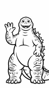 Harika Godzilla Boyama Sayfası