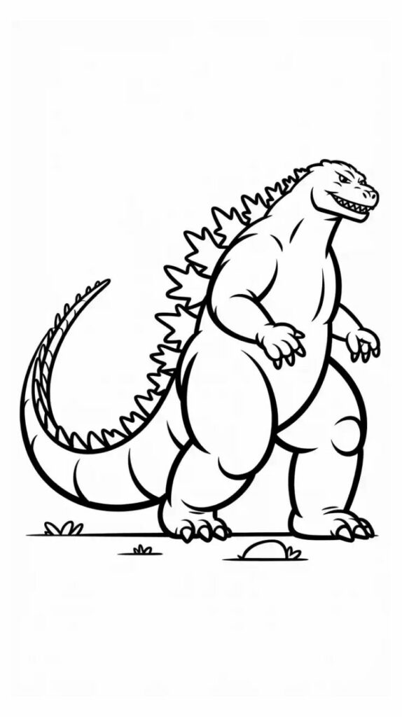 Büyük Godzilla Boyama Sayfası