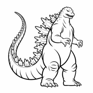 godzilla boyama resmi