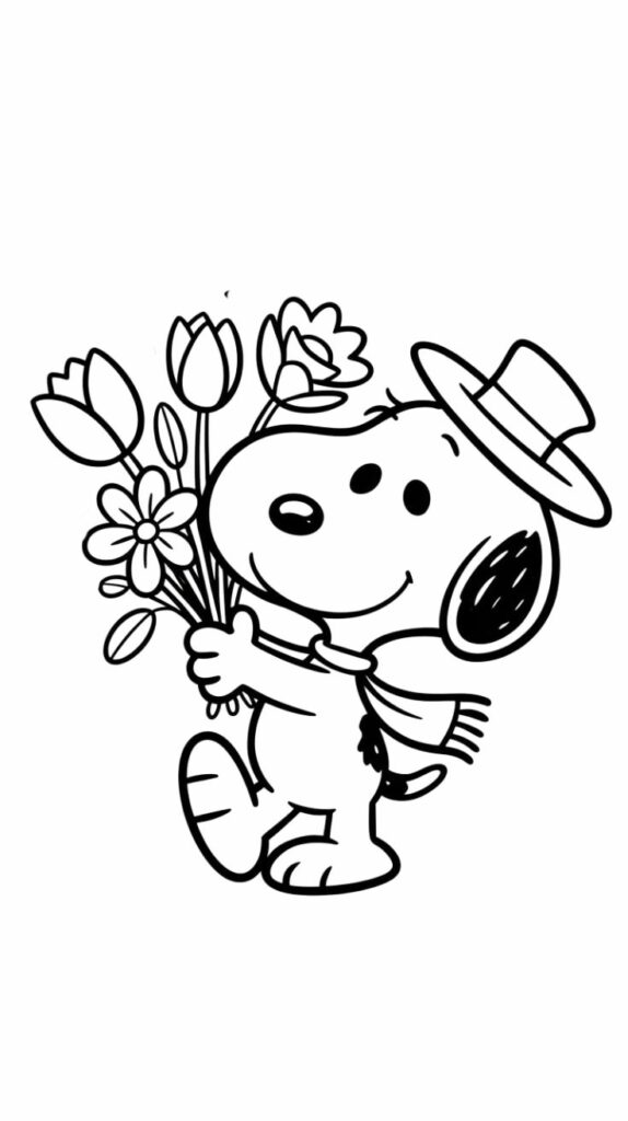 Gratis Snoopy Kleurplaten Printen voor Volwassenen