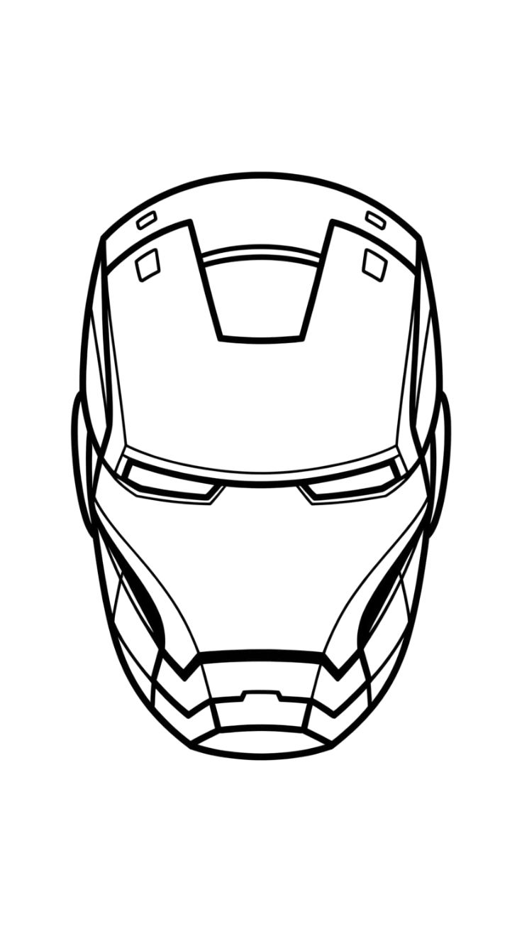 Iron Man Masker Kleurplaat-vectors