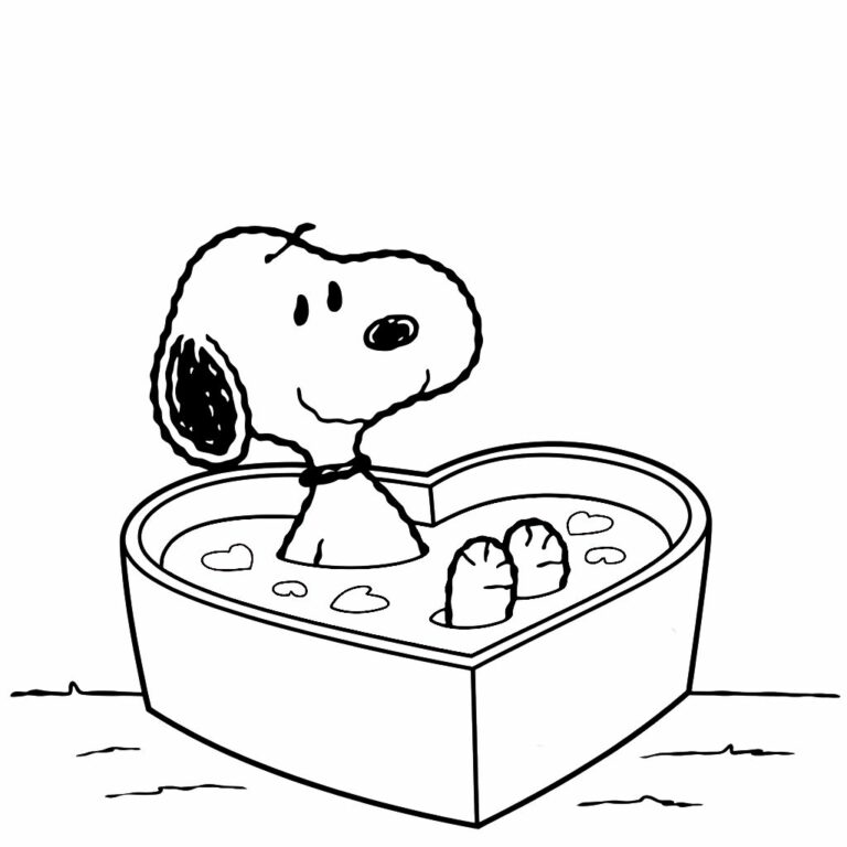 Páginas para colorear Snoopy gratis: 15 imprimibles (PDF)