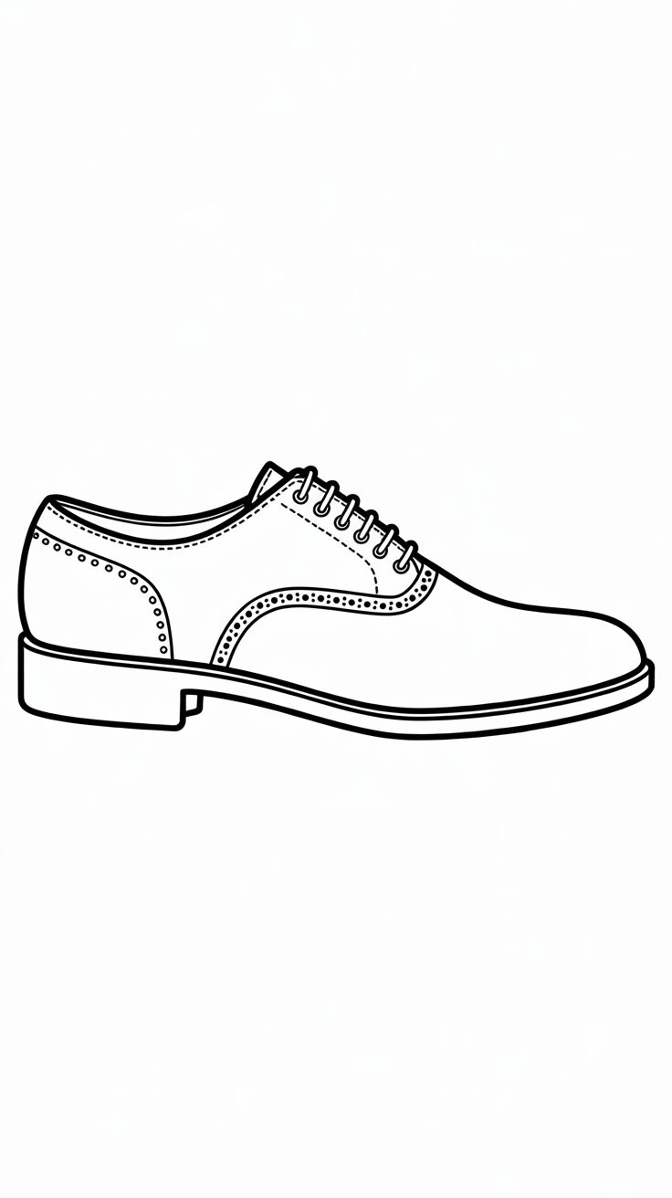 Scarpe classiche eleganti da colorare PDF