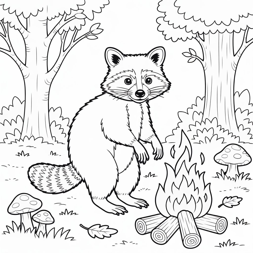 Slapende wasbeer in een boom gratis PDF