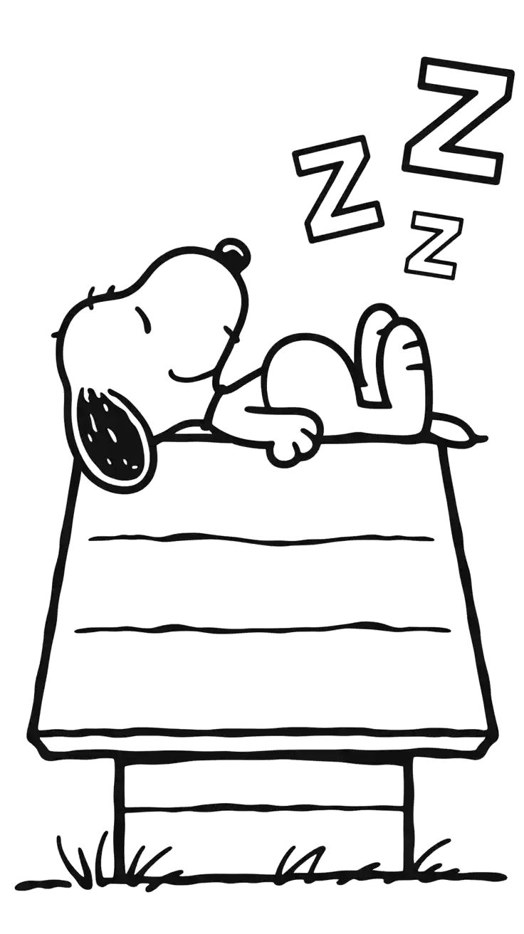 Snoopy Printen Kleurplaat