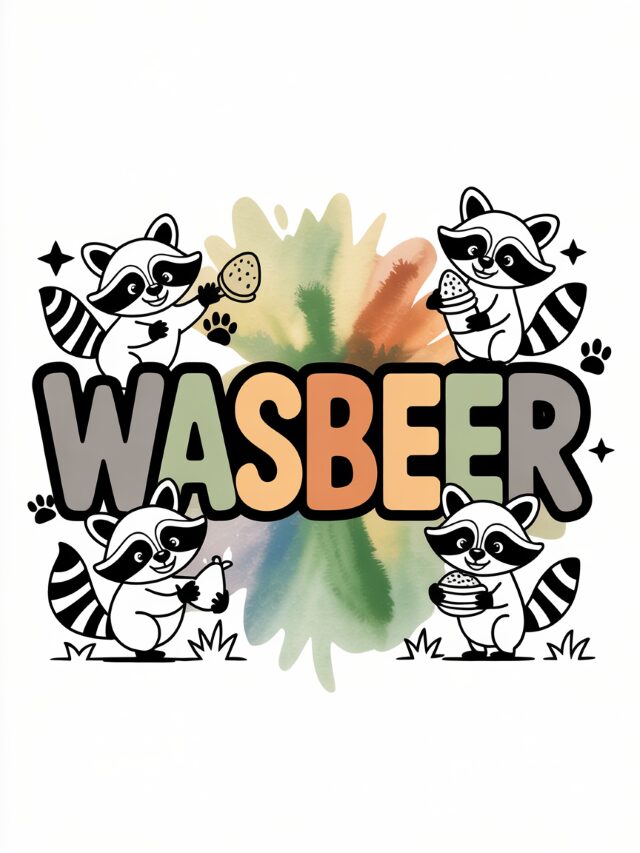 Kleurplaat Wasbeer