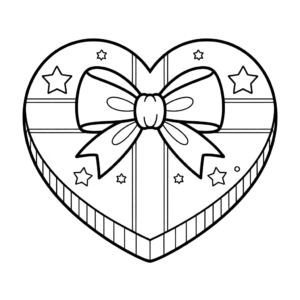 Uniek cadeau inkleuren kleurplaat PDF