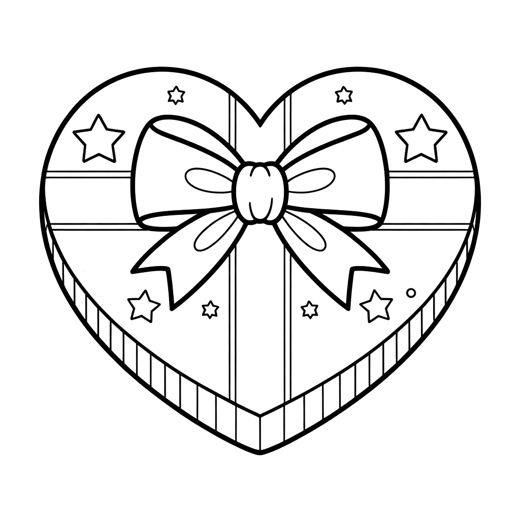 Uniek cadeau inkleuren kleurplaat PDF