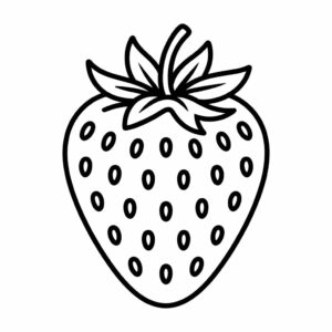 aardbei kleurplaat