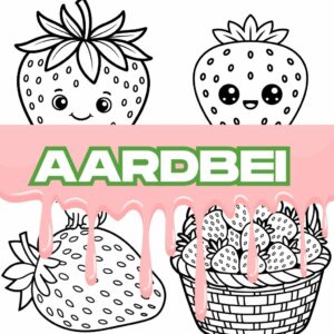 Aardbei kleurplaat