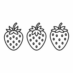 aardbeien kleurplaat