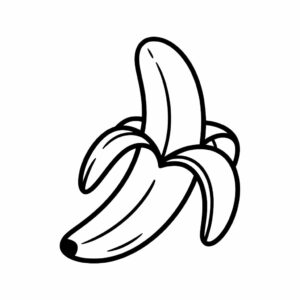 banana color pages