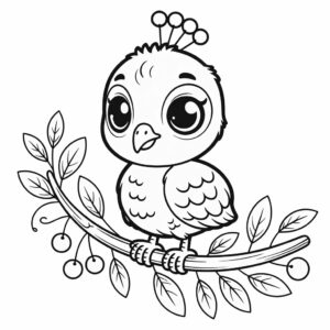 afbeelding pauw tekening