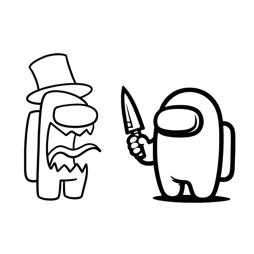 among us kleurplaten