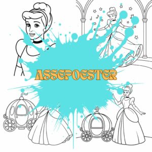 Assepoester Kleurplaat