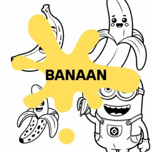 Banaan kleurplaat