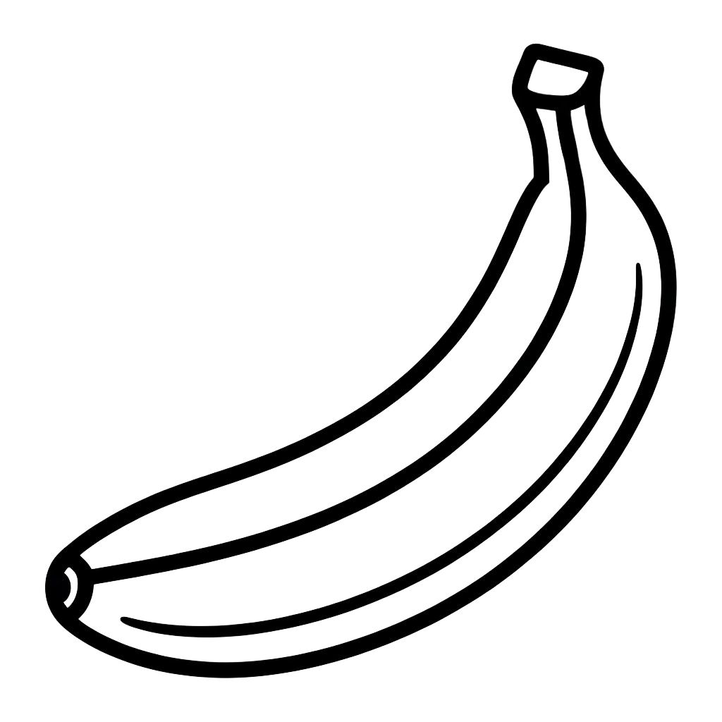 banaan kleurplaat printen