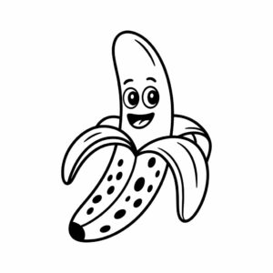 coloring page of banana