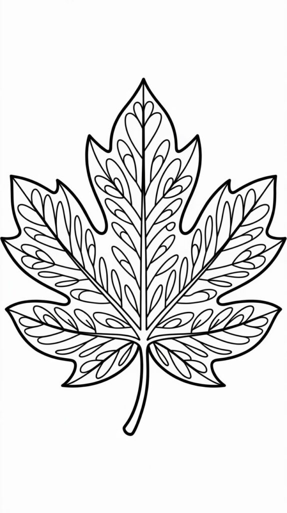 dessin feuilles automne