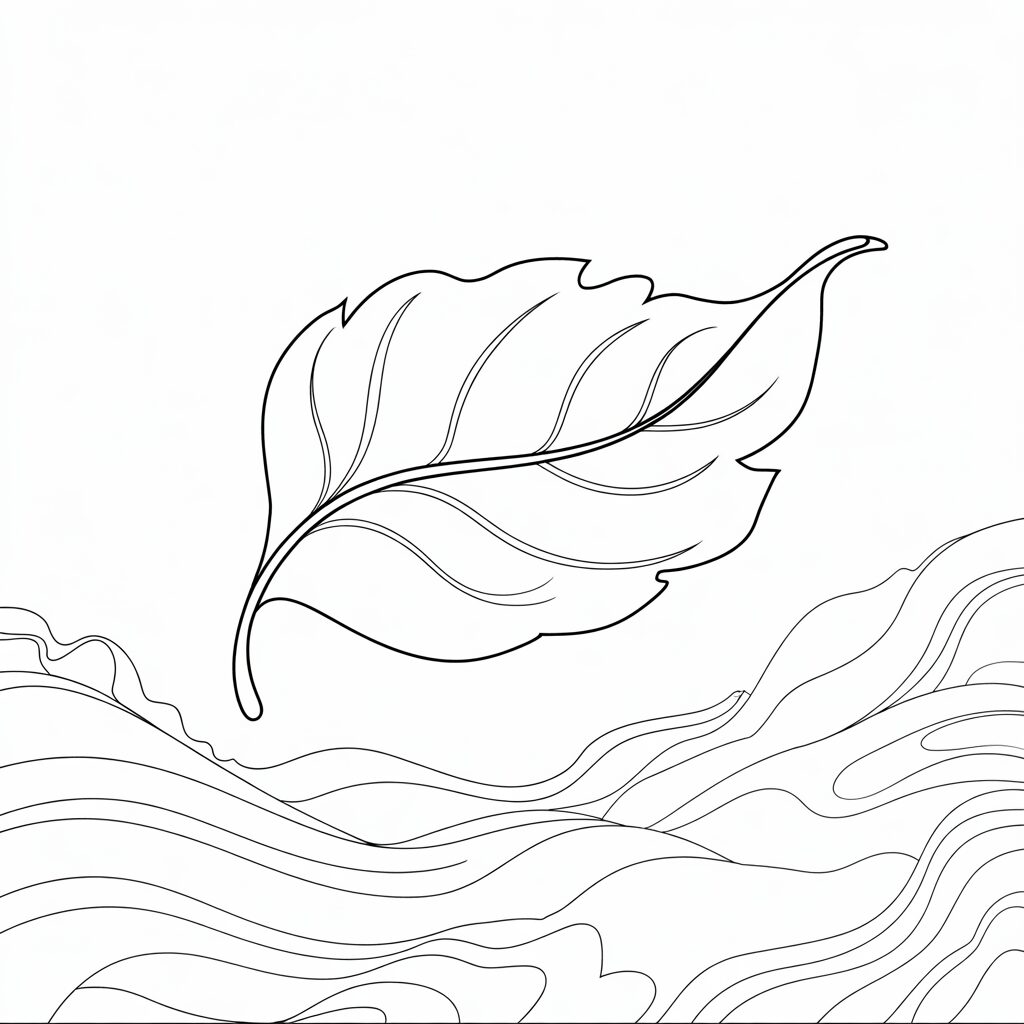 blad tekenen makkelijk