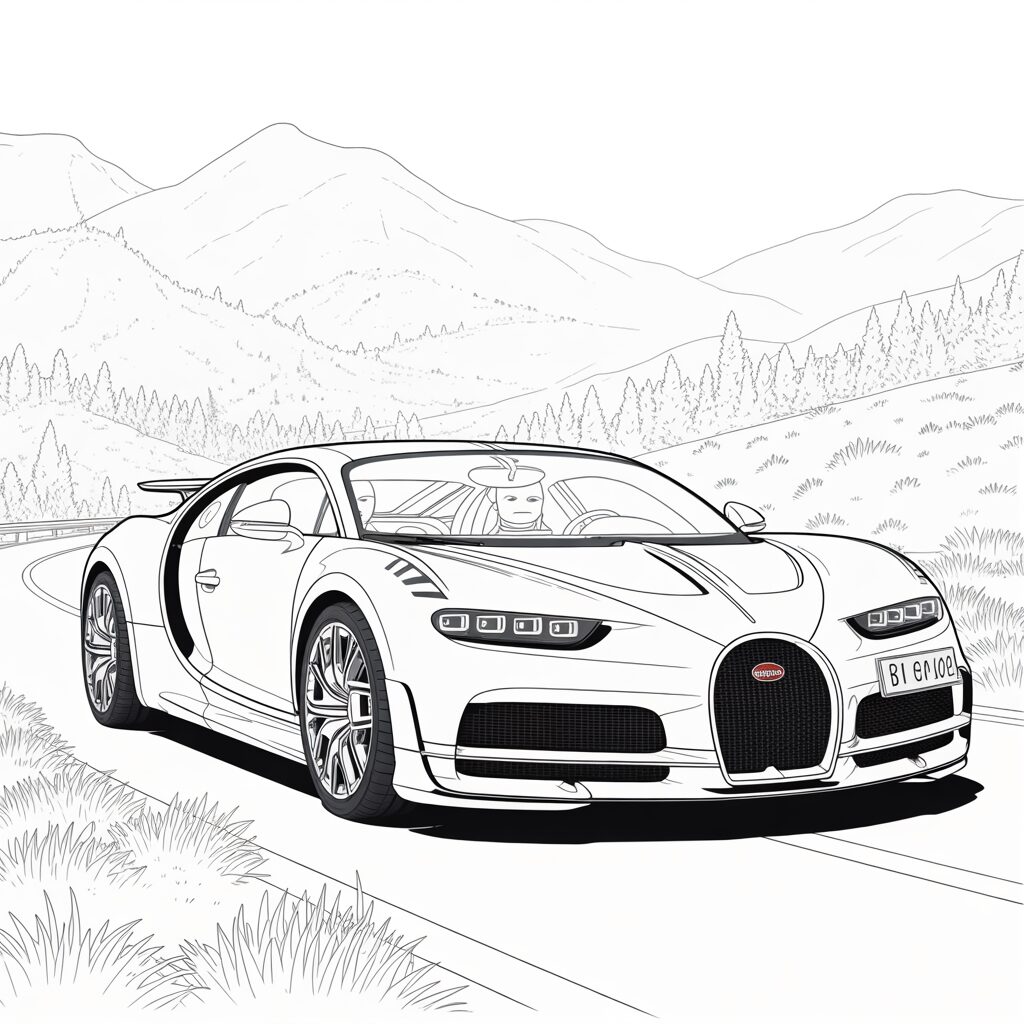 bugatti chiron tekenen