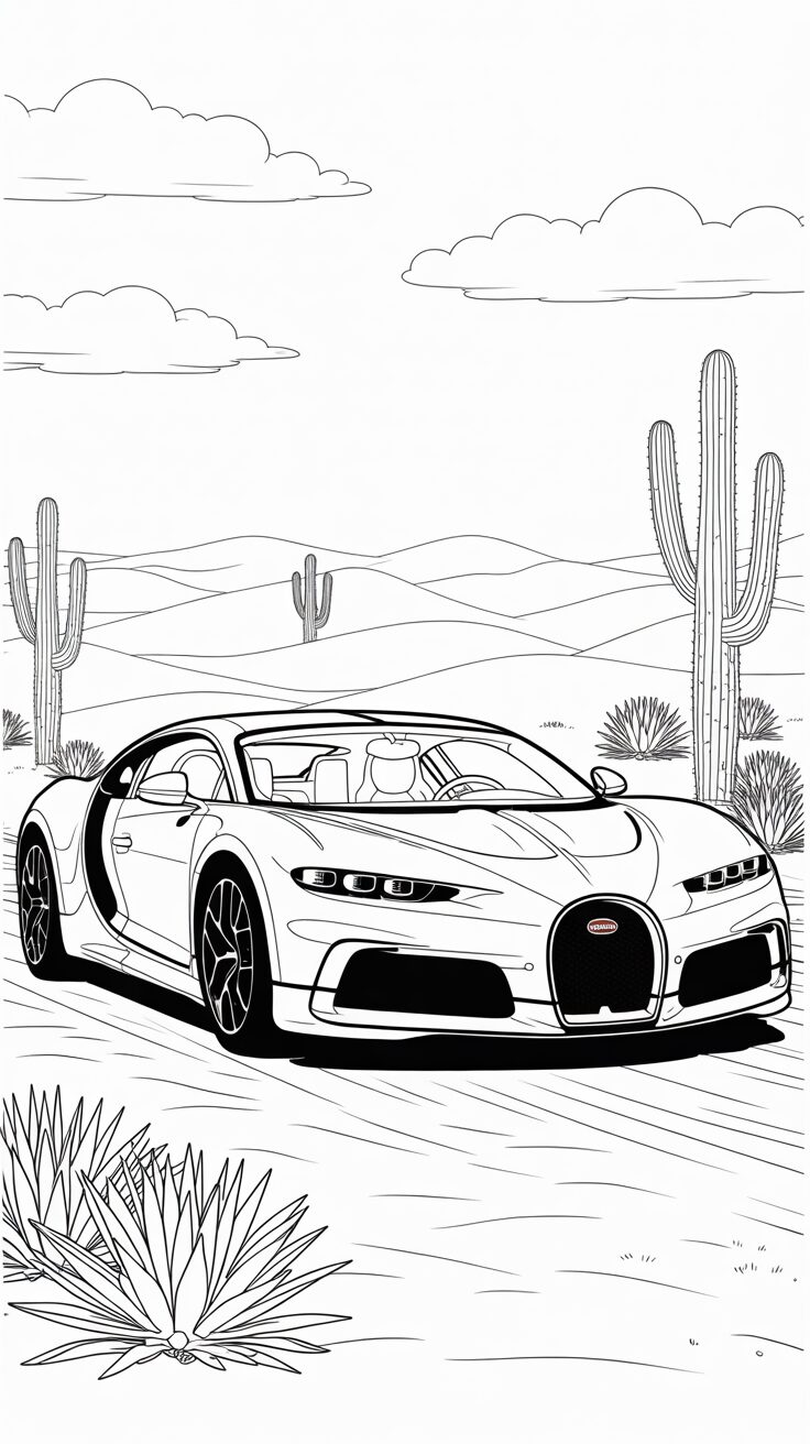 bugatti tekenen