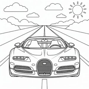 disegno bugatti da colorare
