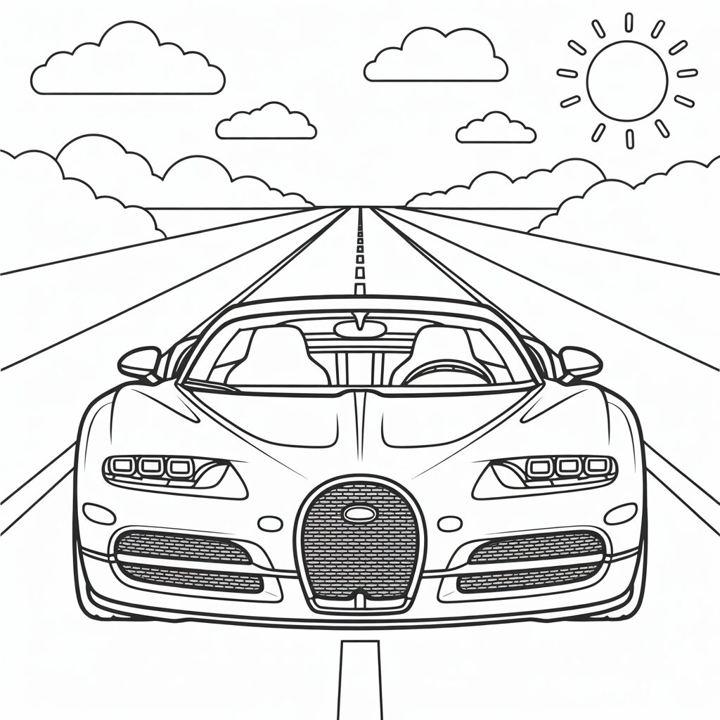 bugatti tekening