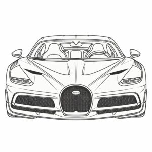 bugatti disegno colorato