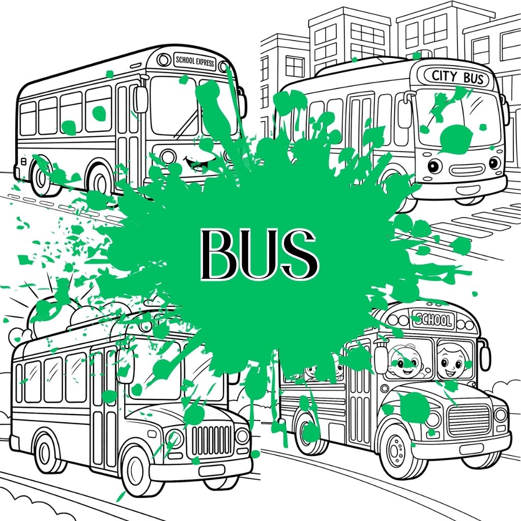 bus kleurplaat ft