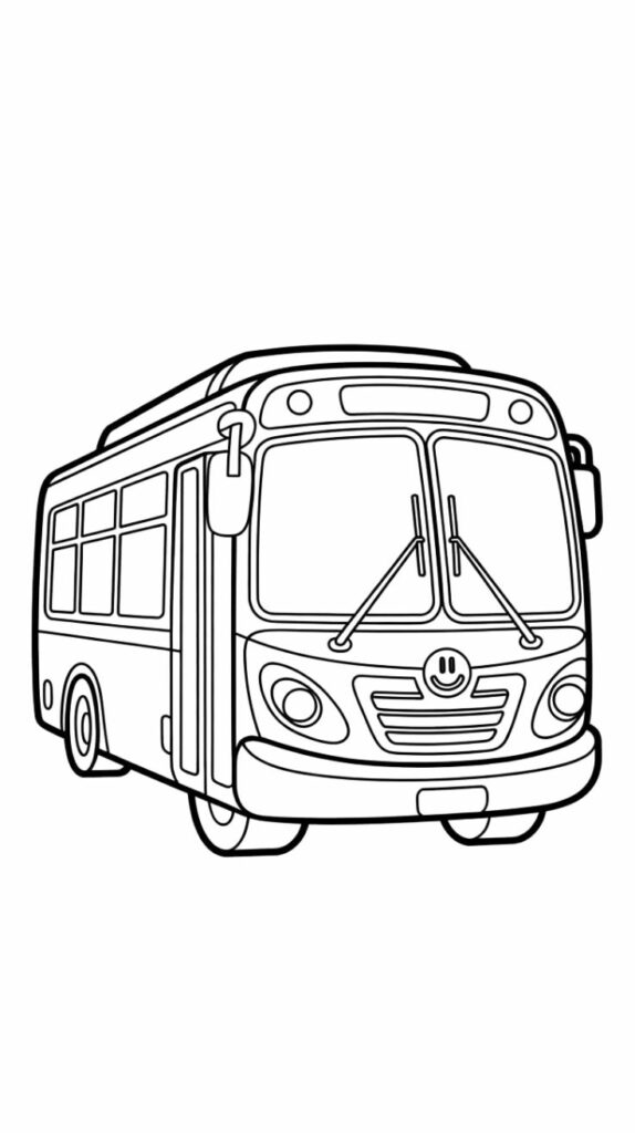 coloring page bus