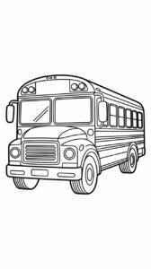 bus coloring page