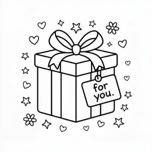 cadeau kleurplaat