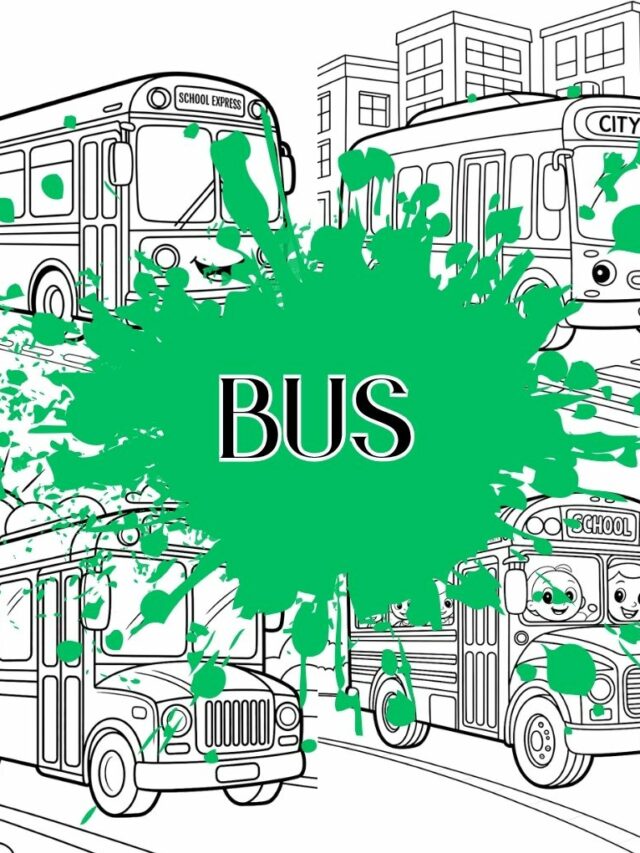 Bus kleurplaat