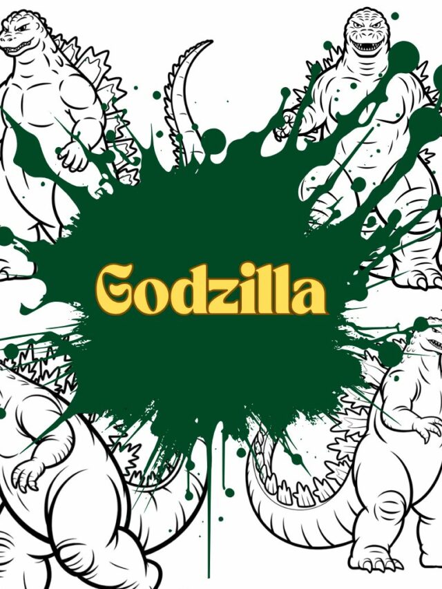 Godzilla kleurplaat