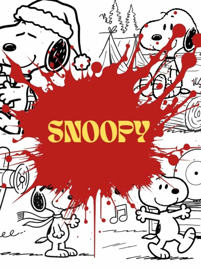 Kleurplaat snoopy