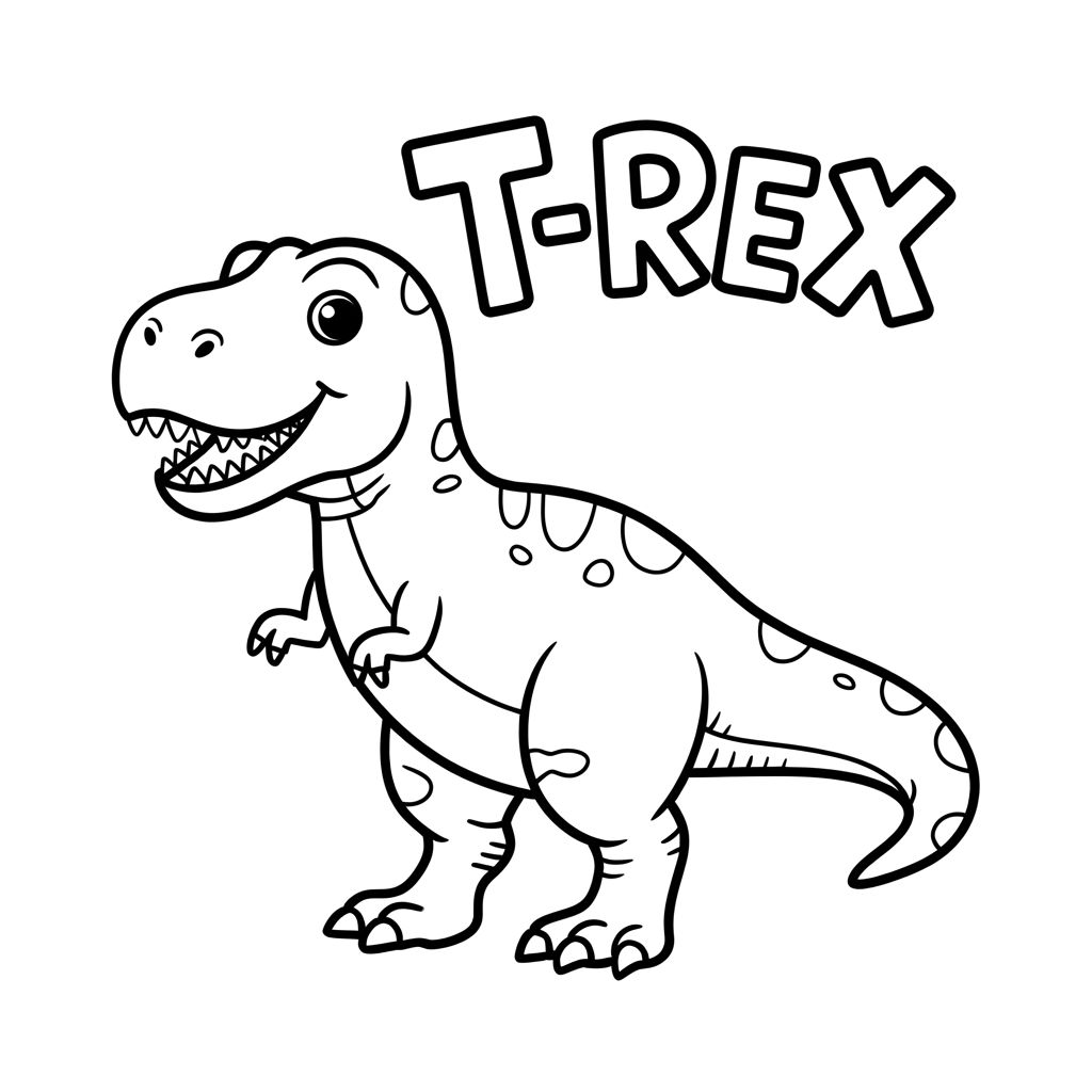 dino kleurplaat t rex
