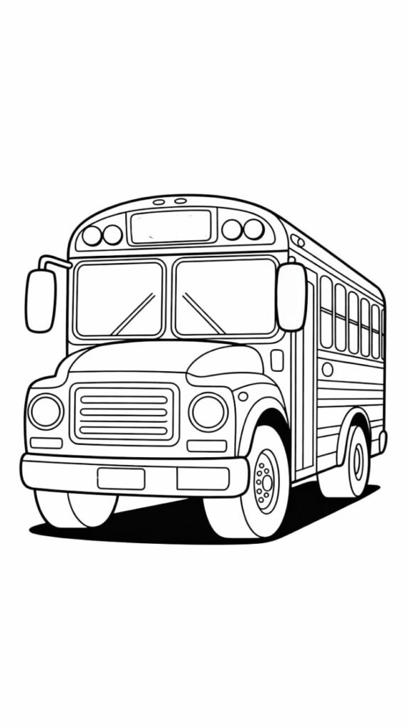 bus printable coloring pages