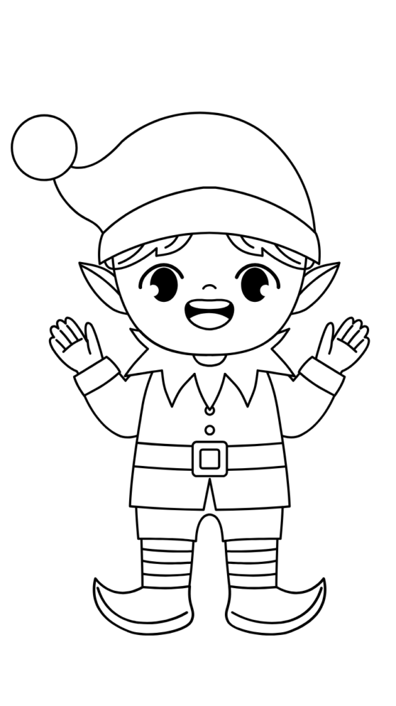 disegno elfo da colorare