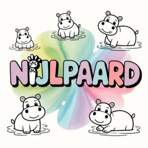 Kleurplaat Nijlpaard