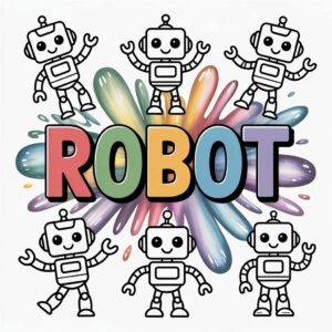 Kleurplaat Robot