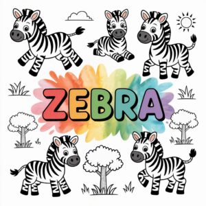 Zebra Kleurplaat
